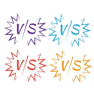 Versus fight vector signs. Vs battle logo set Stock Illustration