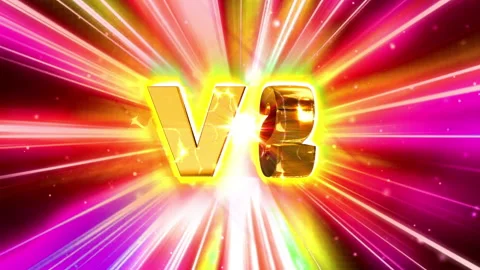 Versus glow 3d icon loop animation Video stock 146629561