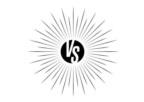 Versus icon. VS letters is into round circle shape Illustrazione stock