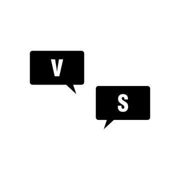 Versus icon, vs vector Stock Illustration