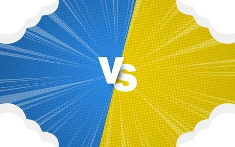 Versus letters in comics style Stock Illustration