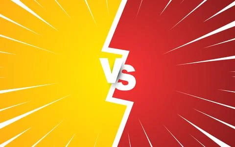 Versus letters in comics style Stock Illustration