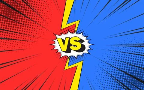 Versus letters in comics style Stock Illustration