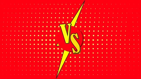 Versus letters fight backgrounds comics style animation design. Stock Footage 68000028