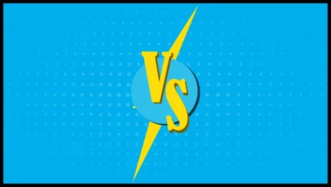 Versus letters fight backgrounds comics style animation design. Stock Footage 68004409