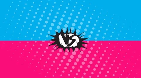 Versus letters fight backgrounds comics style animation design. Stock Footage 68005339