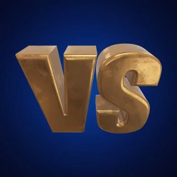Versus Logo. VS Letters 3D Illustrazione stock