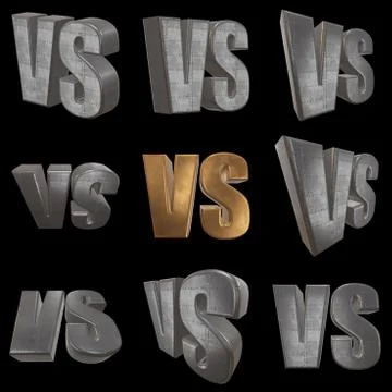 Versus Logo. VS Letters 3D Stock Illustration