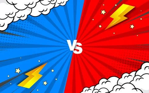 Versus logo. VS letters on a comic style background for sports and fighting.. Stock Illustration