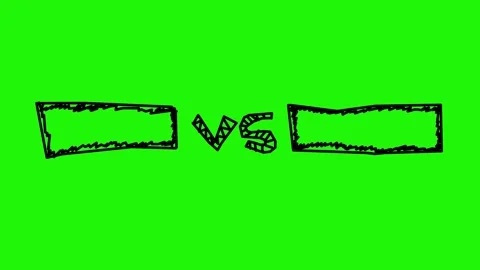 Versus looping animation on green background Stock Footage 340455144