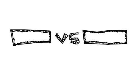 Versus looping animation on white background Stock Footage 341787094