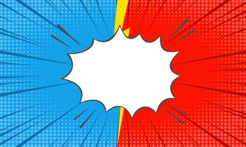Versus or VS background in comic style - fight with red and blue background 库存插图