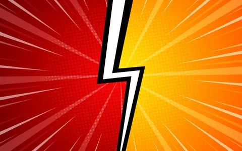 Versus pop art background template for cartoon comic book page or poster. B.. Stock Illustration