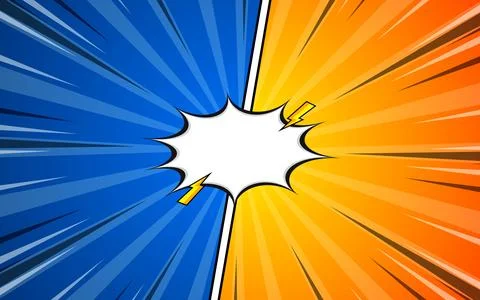 Versus pop art background template for cartoon comic book pages or posters... Stock Illustration