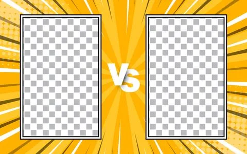 Versus pop art background template for cartoon comic book pages or posters... Stock Illustration
