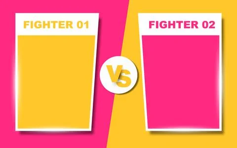Versus pop art background template for cartoon comic book pages or posters... Stock Illustration