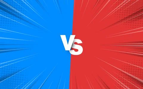 Versus pop art background template for cartoon comic book pages or posters... Stock Illustration