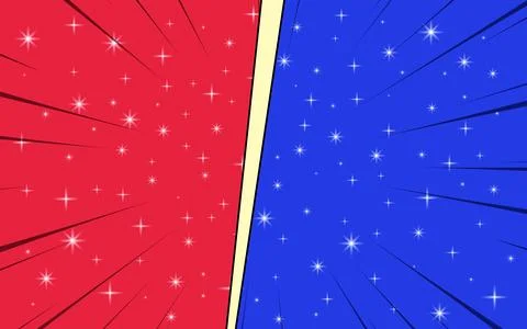 Versus pop art background template for cartoon comic book pages or posters... Stock Illustration