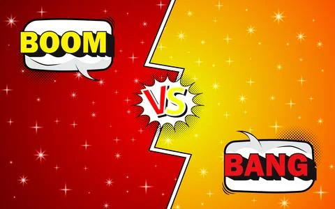 Versus pop art background templates for comic book pages. 库存插图