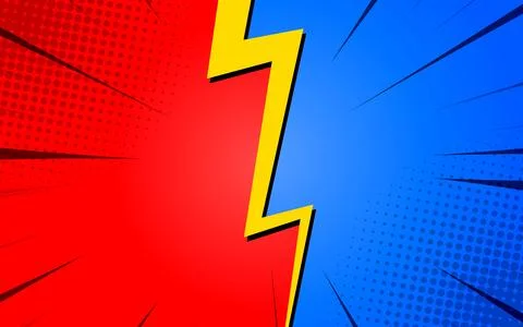 Versus pop art background templates for comic book pages. Stock Illustration