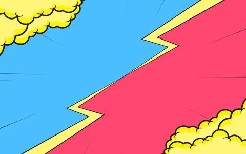 Versus pop art background templates for comic book pages. Stock Illustration