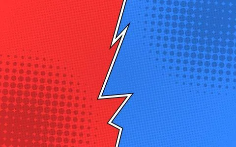 Versus pop art background templates for comic book pages. Stock Illustration