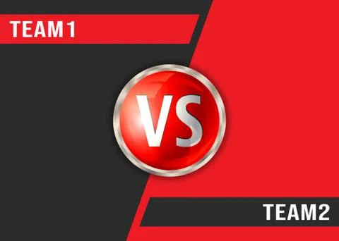 Versus red and black background. VS screen display template Stock Illustration