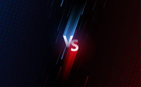 Versus red and blue background Stock Illustration