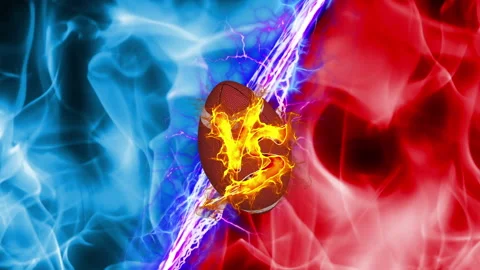 Versus rugby fire background animation Stock Footage 146112361