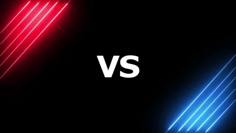 Versus screen with animated neon lines and bright glow effect. Stock-Footage 334906360