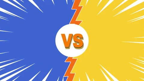 Versus Screen Animation Pop Art Style with Lightning Bolts Stock Footage 317419286