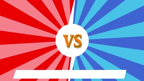 Versus Screen Animation Red vs Blue with Comic Book Style 動画素材 317419285