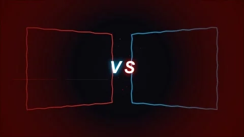 Versus screen background with red and blue neon glow Stock Footage 339063960