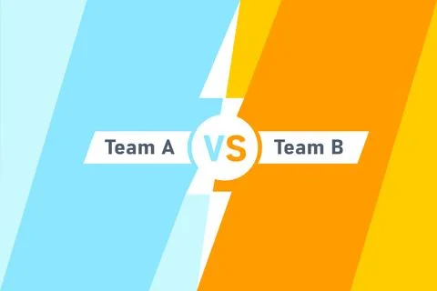 Versus screen. Battle headline template. Sports team matches conflict. Vector Stock-Illustration