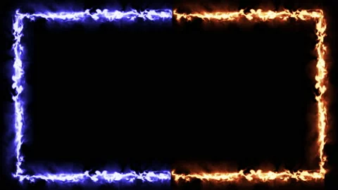 Versus screen. Blinking futuristic fire VS frames light on black background. Stock Footage 138231968