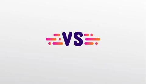 Versus screen design. Battle headline template. Fllat modern design. Vector Stock Illustration