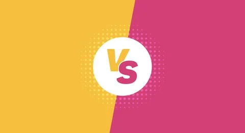 Versus screen design. Battle headline template. Fllat modern design. VS letters Stock Illustration
