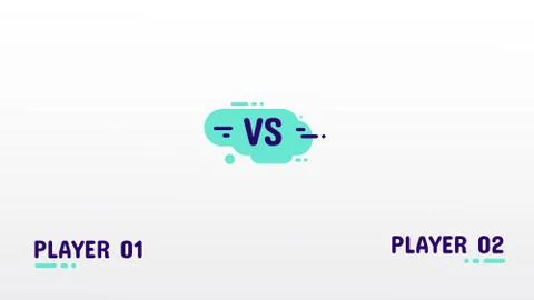 Versus screen design. Flat style design. Video game.Simple form. Player. Battle Stock Illustration