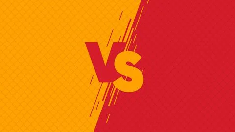 Versus screen flat modern design, fight headline on the background of the gri 스톡 일러스트