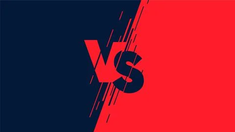 Versus screen flat modern design, battle headline backgrounds against each ot Stock Illustration