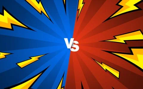 Versus screen flat style design vector illustration. Fight screen for battl.. Stock Illustration