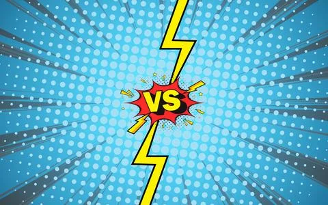 Versus screen flat style design vector illustration. Fight screen for battl.. Stock Illustration