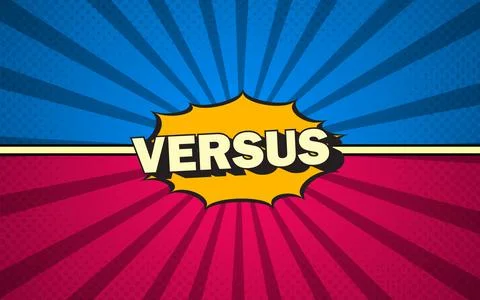 Versus screen flat style design vector illustration. Fight screen for battl.. Stock Illustration