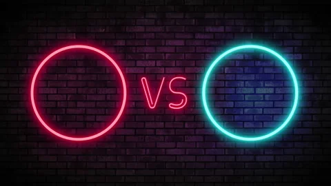 Versus screen in neon style Stock Footage 106392941