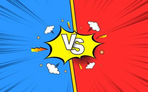 Versus Screen retro game VS Interface. Versus Screen With Speedlines. Stock Illustration