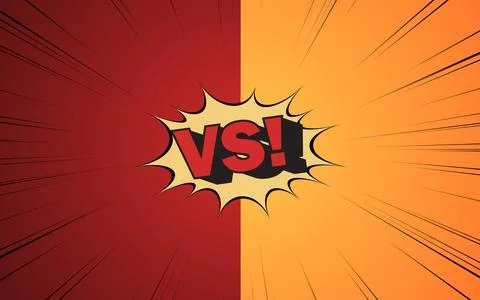 Versus Screen retro game VS Interface. Versus Screen With Speedlines. Stock Illustration