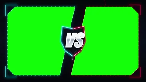 Versus screen template with green screen panels for competitive gaming and .. Vidéo 344851610