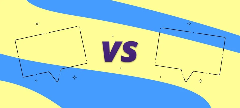 Versus screen template. VS card. Vector illustration. Stock Illustration