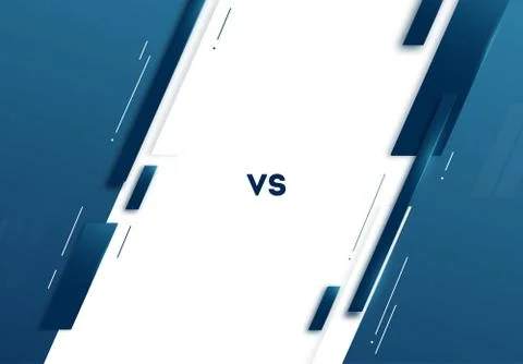 Versus screen. Vs battle headline, conflict duel between Blue design teams Stock Illustration