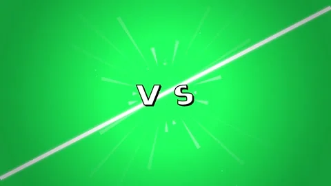 Versus screen. VS competition screen with green radial background and diago.. Stock Footage 339063957